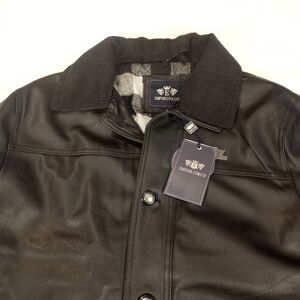 Emporio & Company Men's Black Faux Leather Jacket  NWT Large